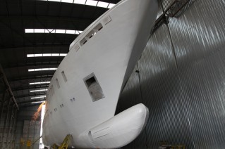 63m luxury yacht Project 601 under construction at Sunrise Yachts